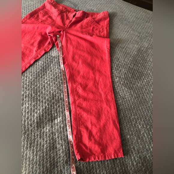 Loft Slim Ankle Crop Mid Rise Linen Blend Pants size 14 - Picture 9 of 10